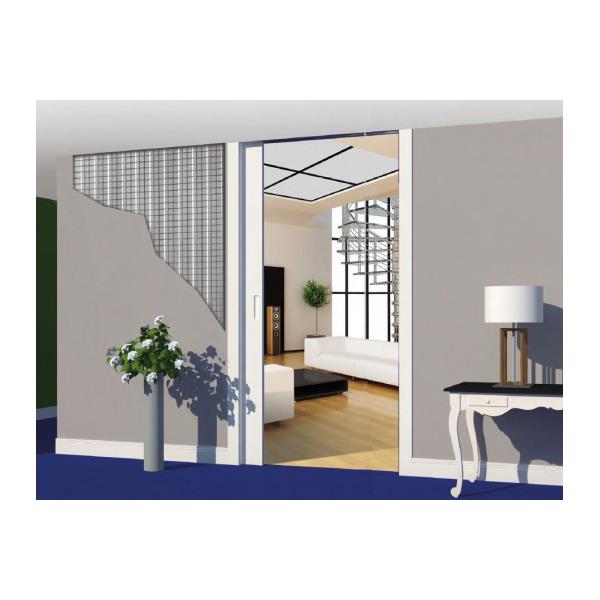 Caixilho porta de correr - Parede de reboco - Até a teto