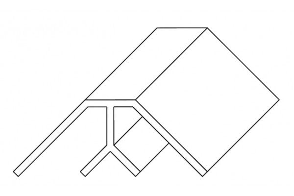 Perfil canto para teto e revestimento em PVC Interior