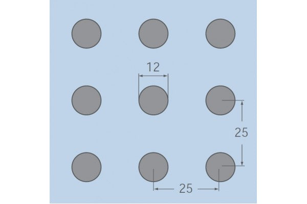 Placa perfurada VOGL 12/25 - redondo