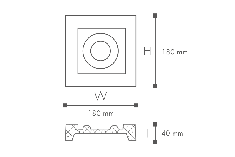 Domostyl CA12 light - 180x180mm