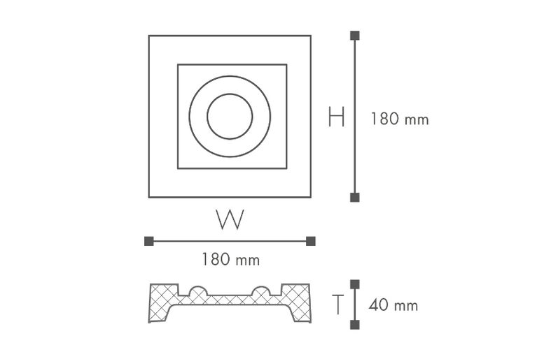 Domostyl CA12 light - 180x180mm