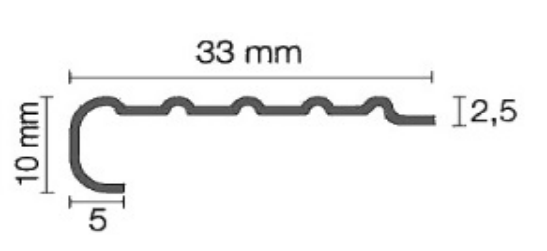 Perfil Escadas Inox Colar Trep-EK