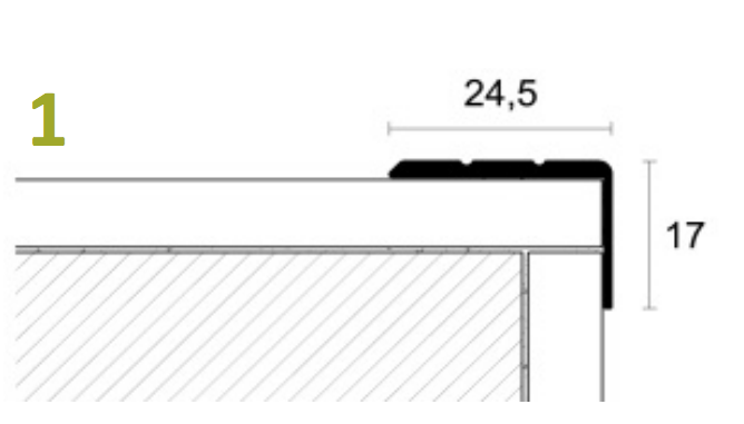 Perfil escada / degrau Protect metálico - modelos 53 / 87 / 70