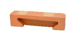 Tijolo remate lateral reto - 22x5x5 cm