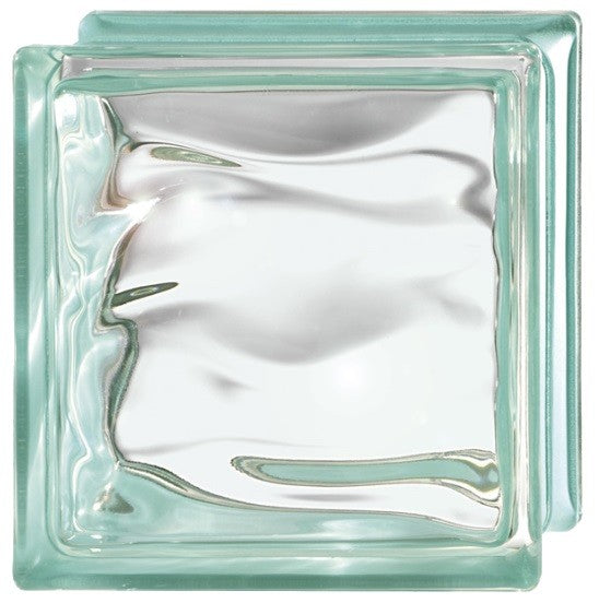 Tijolo/Bloco Vidro Aqua Caribe - 6 unidades