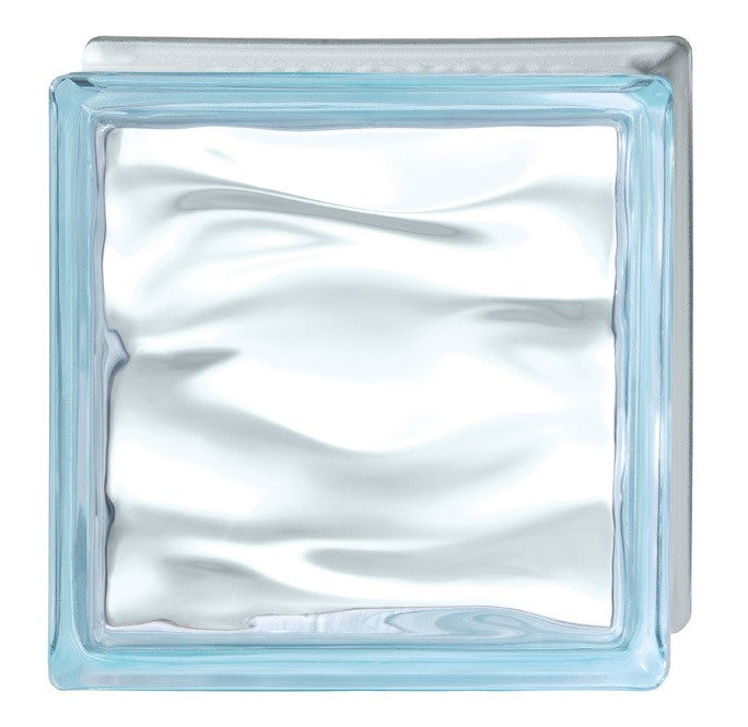 Tijolo/Bloco Vidro Aqua Reflexos Polinesia - 6 unidades