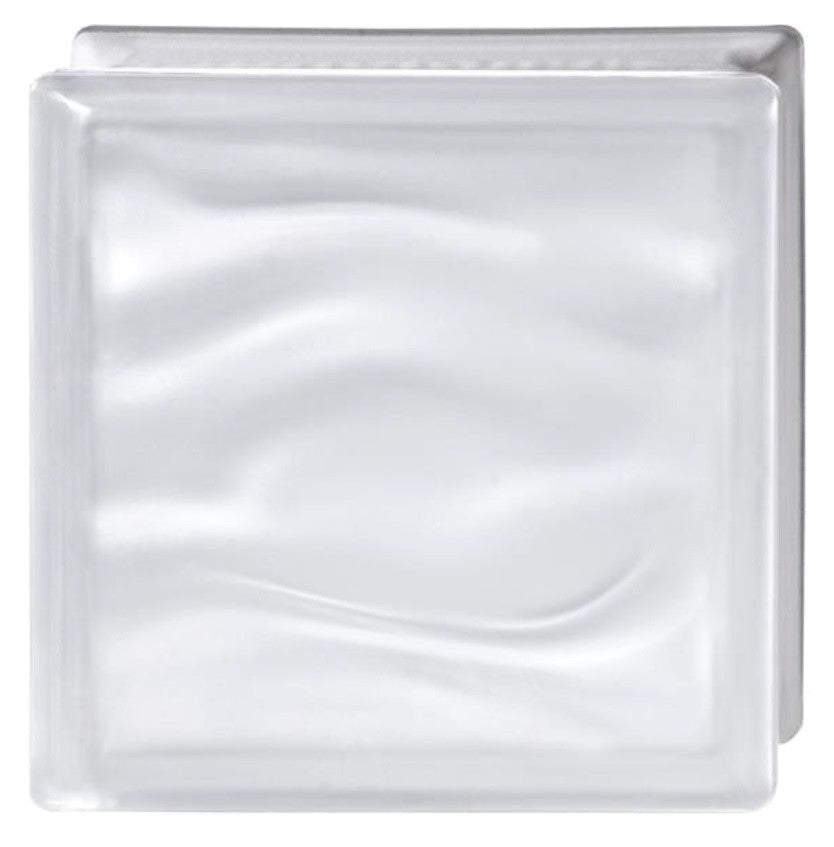 Tijolo/Bloco Vidro Aqua Reflexos Satinado/Fosco - 6 unidades