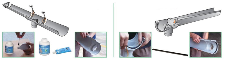 Acessórios para caleiras em PVC - modelo 125
