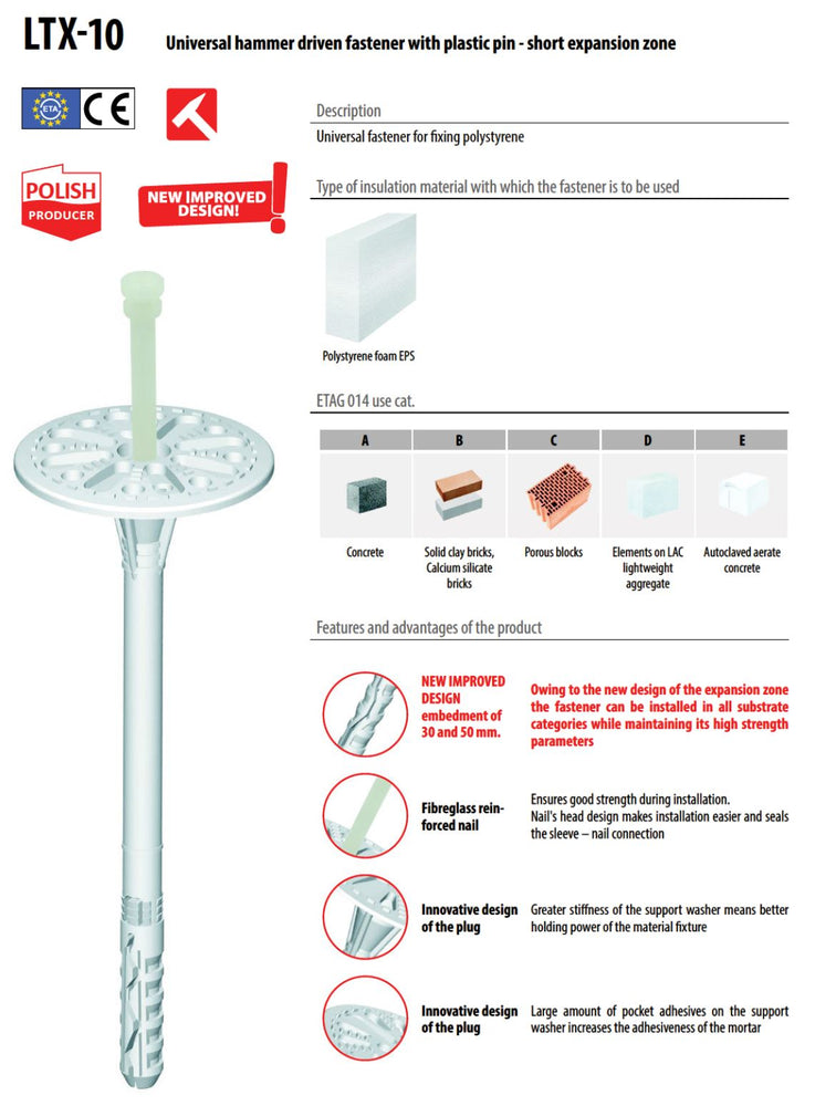 Bucha para isolamentos de fixação mecânica - LTX10 - 200 unid.
