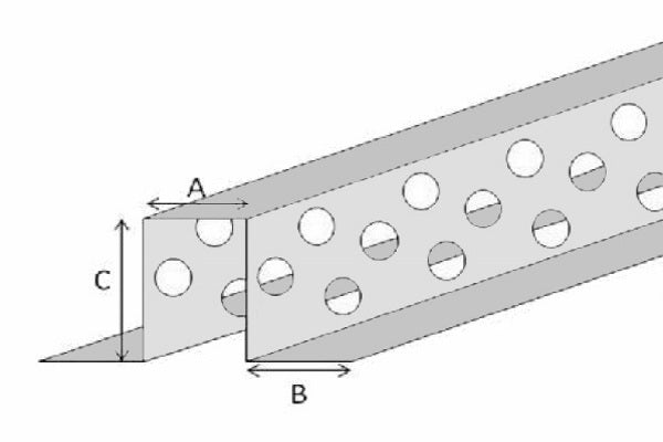 Perfil Ripa Metálico Ventilado Omega