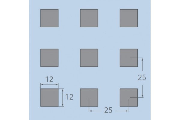 placa perfurada vogl 12/25 quadrado