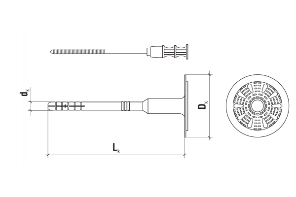Bucha para isolamentos de fixação por golpe WKTHERM 8 - 200 unidades
