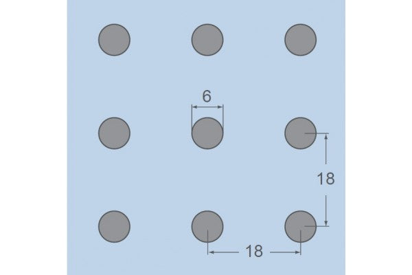 Placa perfurada VOGL 6/18- redondo