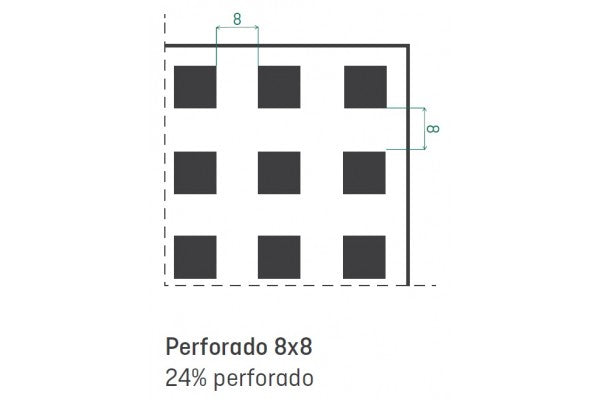 Teto metálico - Bandeja modena 24
