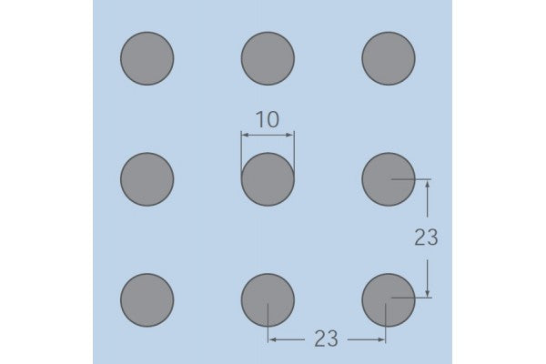Placa perfurada VOGL 10/23 - redondo