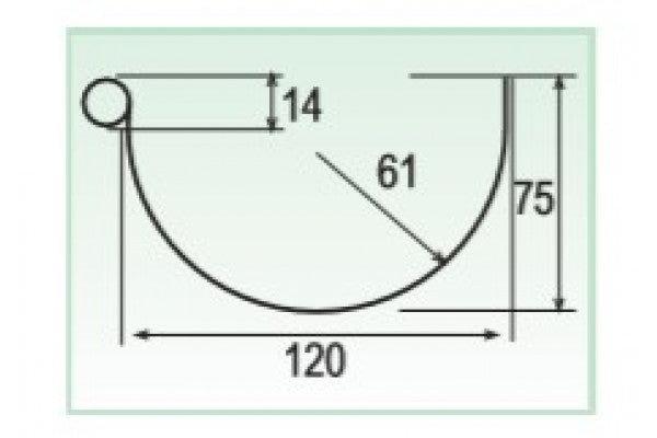 Acessórios para caleiras em PVC - modelo 125