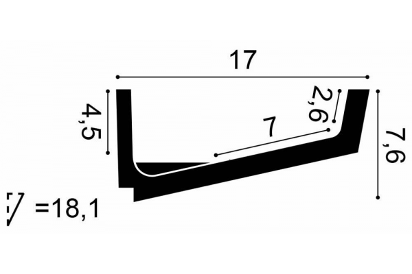 Sanca iluminação Orac C352 FLAT