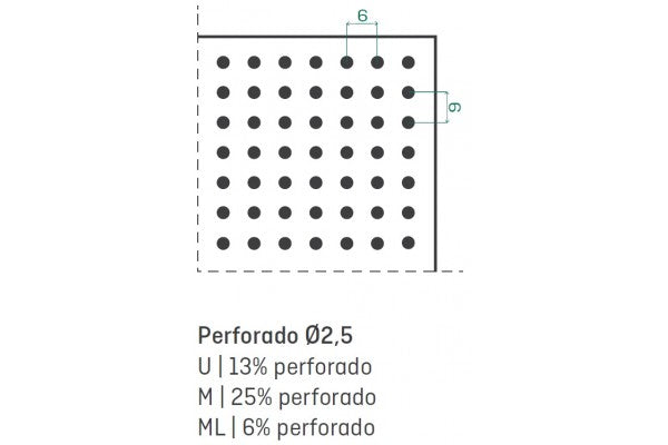 Teto metálico - Bandeja modena 24