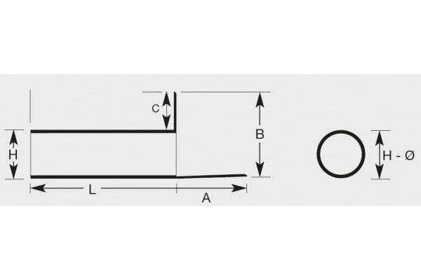 Gárgula angular TPO saída redonda - Cinzento