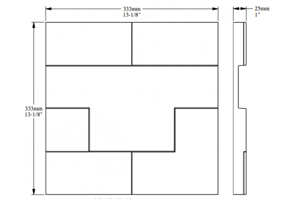 Revestimento 3D - W103 Cubi - ORAC