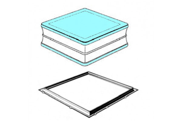 Forma 208 p/ ladrilho vidro - 100 uni.