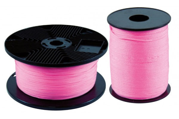 Cordão entrançado rosa fluorescente