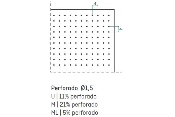 Teto metálico - Bandeja modena 24