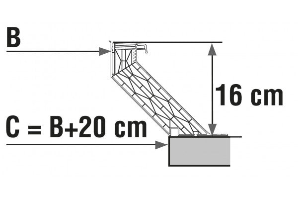 Base Inclinada Fixa pvc curbs 16/20 Skylux