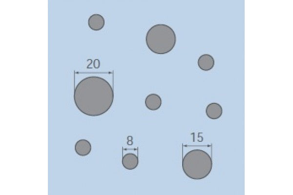 Placa perfurada VOGL 8/15/20 - redondo