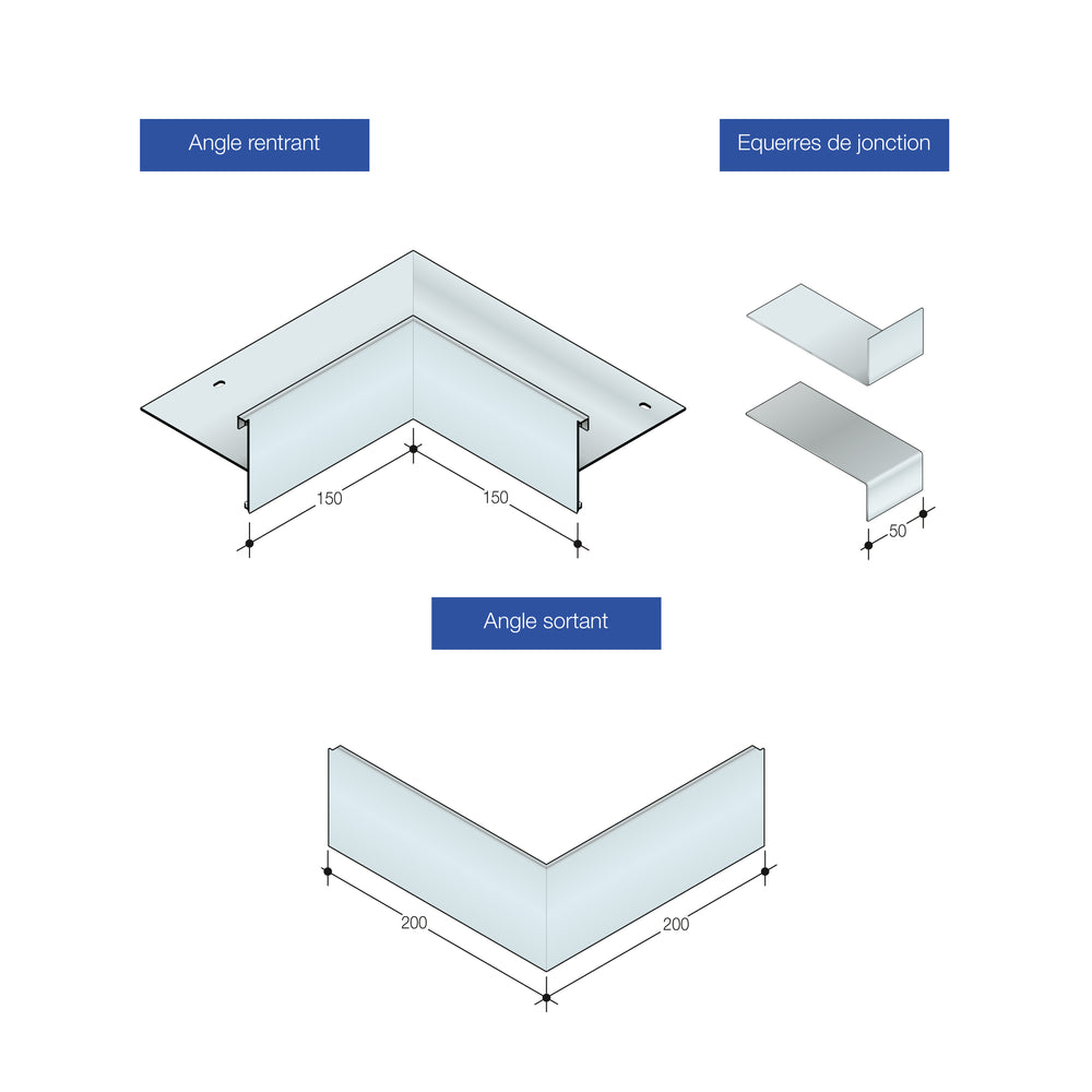 Perfil Remate telas rebordo Fachada Rivnet 115
