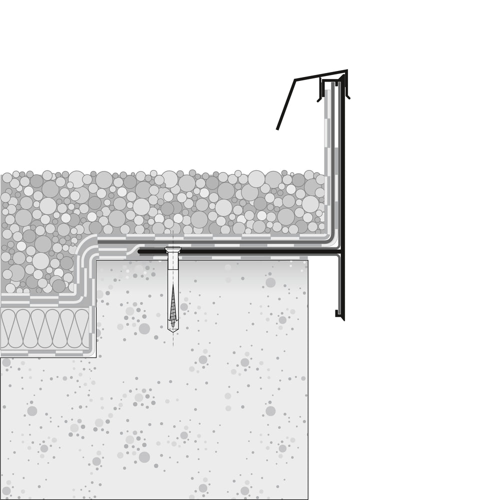 Perfil Remate telas rebordo Fachada Rivnet 115