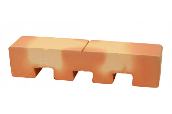 Tijolo dentado reto metades - 22x5x5 cm