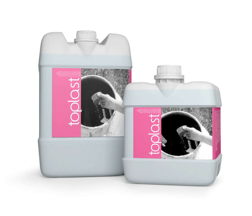 Toplast -Plastificante e introdutor de ar para argamassas e betão.