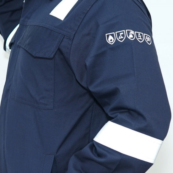 Casaco ignifugo e antiestático fibras refletoras 260g/m² - FOR WEAR