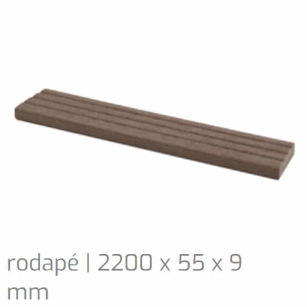 Tábua rodapé - madeira termoplástica