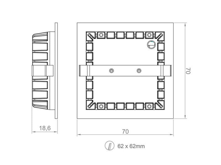 Foco de encastrar STOL Silver - 1,5W