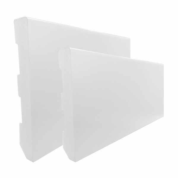 Perfil Rodapé em PVC Branco - Perfilclic