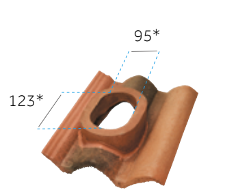 Telha com saída circular Gredos Teide cimento - BMI