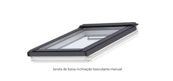 Janela para telhados de baixa inclinação - VELUX