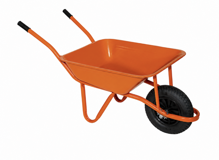 Carro de mão retangular laranja