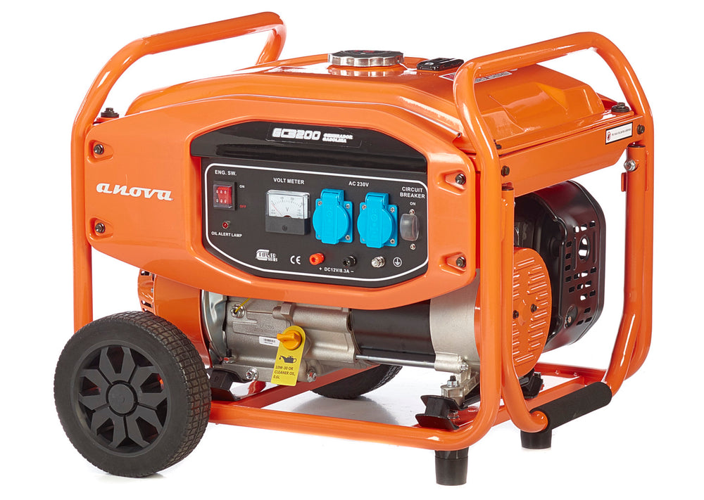 GERADOR GASOLINA MONOFÁSICO - 3000W/3.75KVA GC3200 - ANOVA