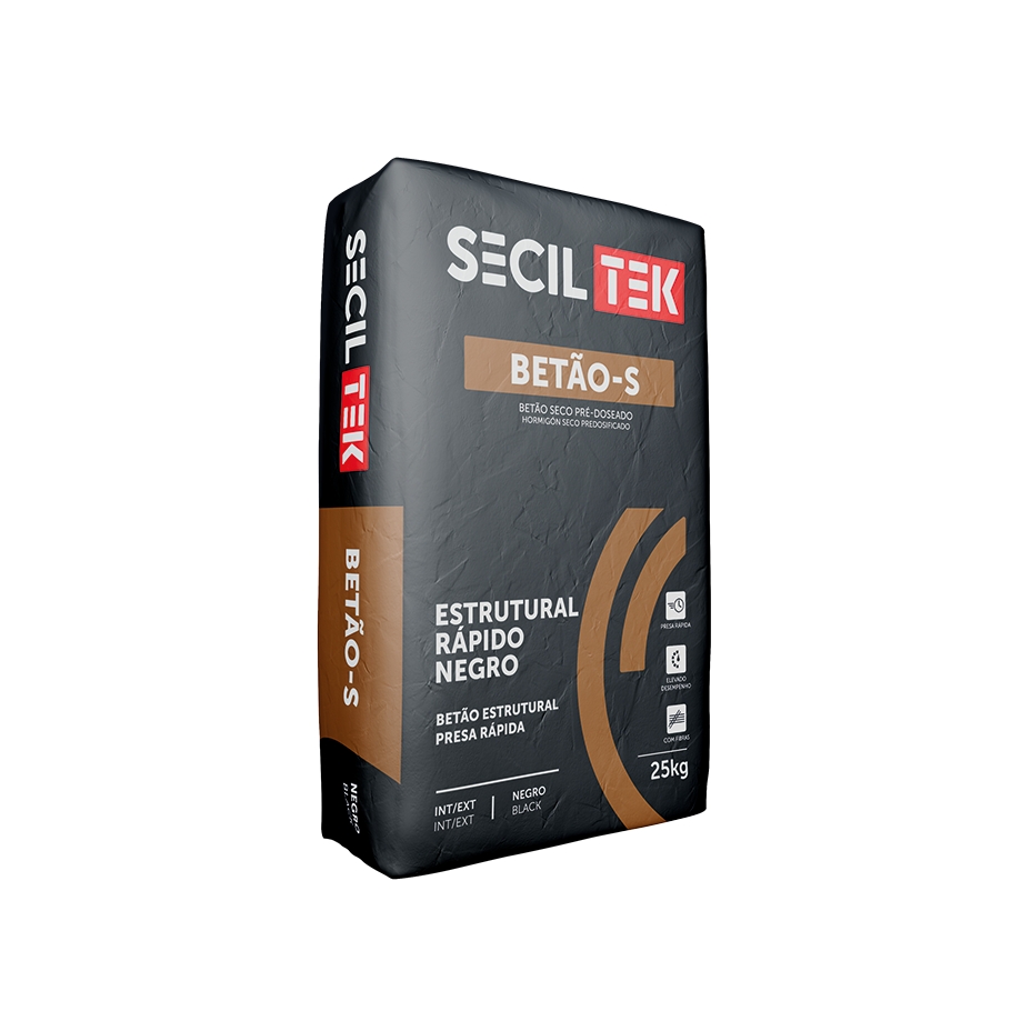 BETÃO-S ESTRUTURAL RÁPIDO NEGRO 25KG - SECIL
