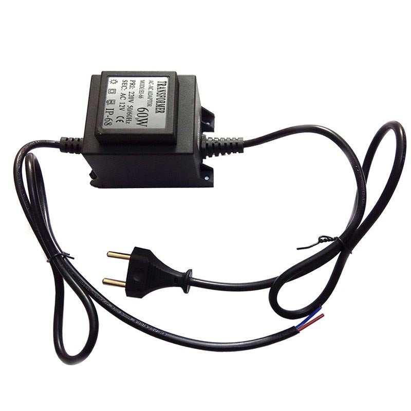 Adaptador de corrente de 220V AC a 12V AC - 60W IP68