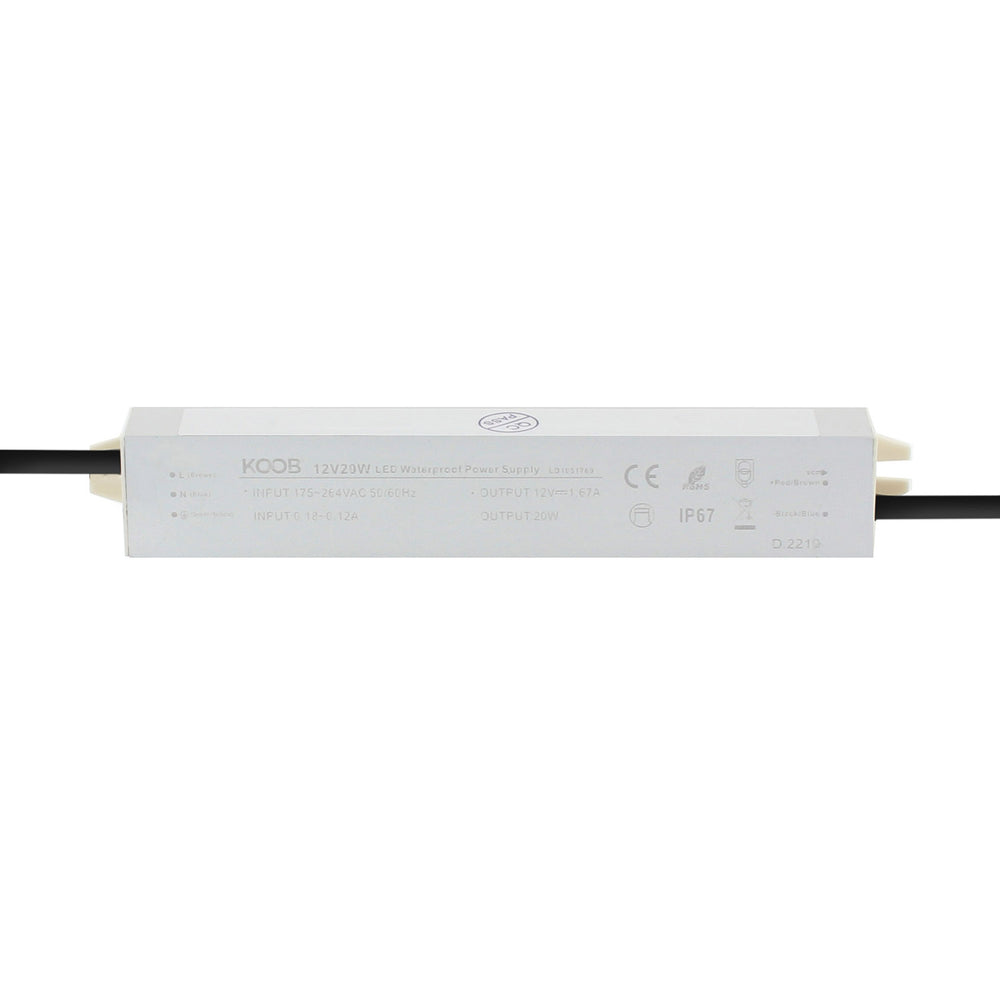 Fonte de alimentação IP67 Slim - DC12V/20W/1,67A