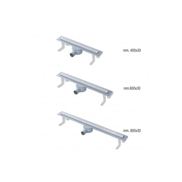 Ralo ECO em ABS e grelha inox para escoamento em linha - FIRST