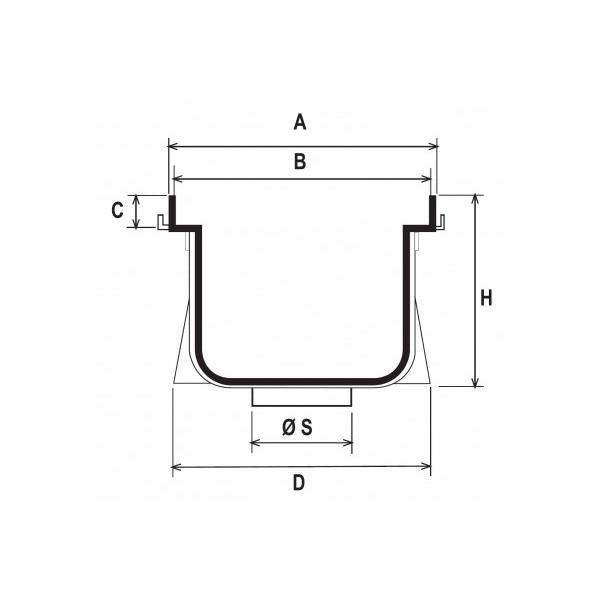 Canal Modular 100 PVC Cinza