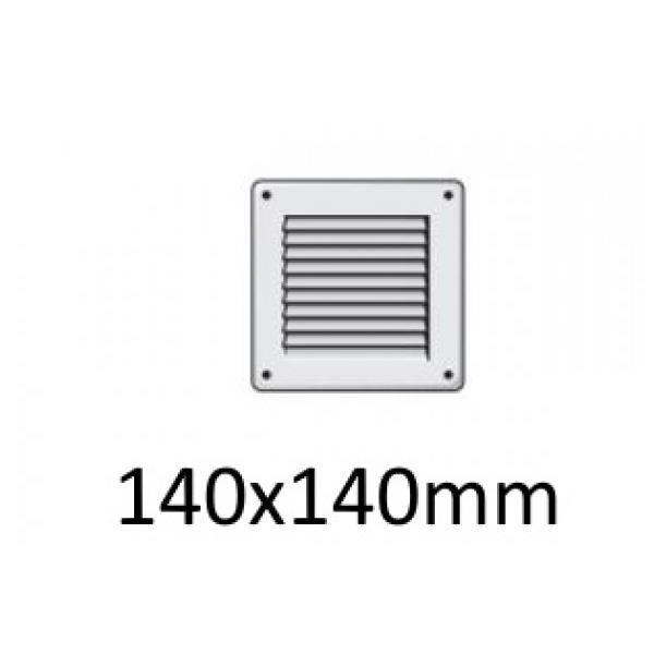 Grelha ventilação em metal branco - fixação com parafusos
