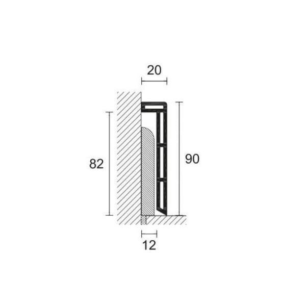 Perfil Rodapé PVC Line 8614 - Renovação