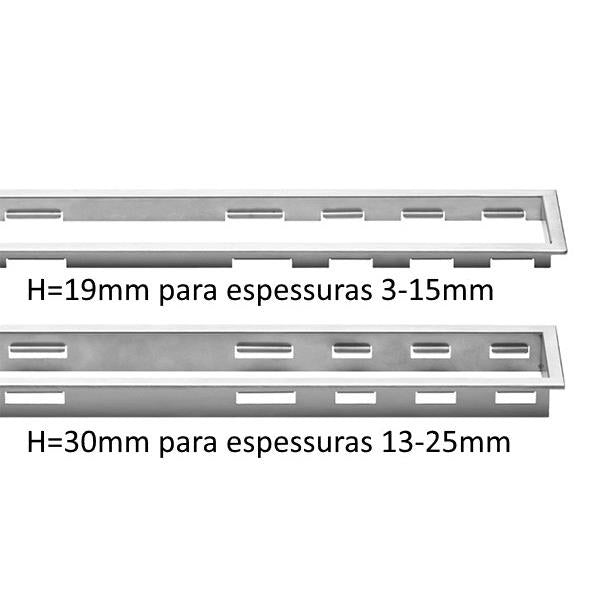 Remates e coberturas para escoamentos Kerdi-line - modelos A, B e C - SCHLÜTER