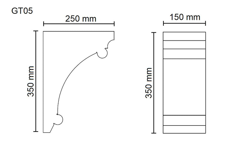 Pilastra Exterior em Poliestireno - GT05